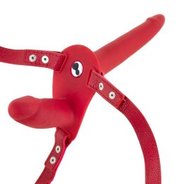 Strap On z wibracją With Double Dildo Red marki Fetish Tentation