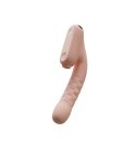 Qingnan No.7 Thrusting Vibrator with Suction Flesh Pink